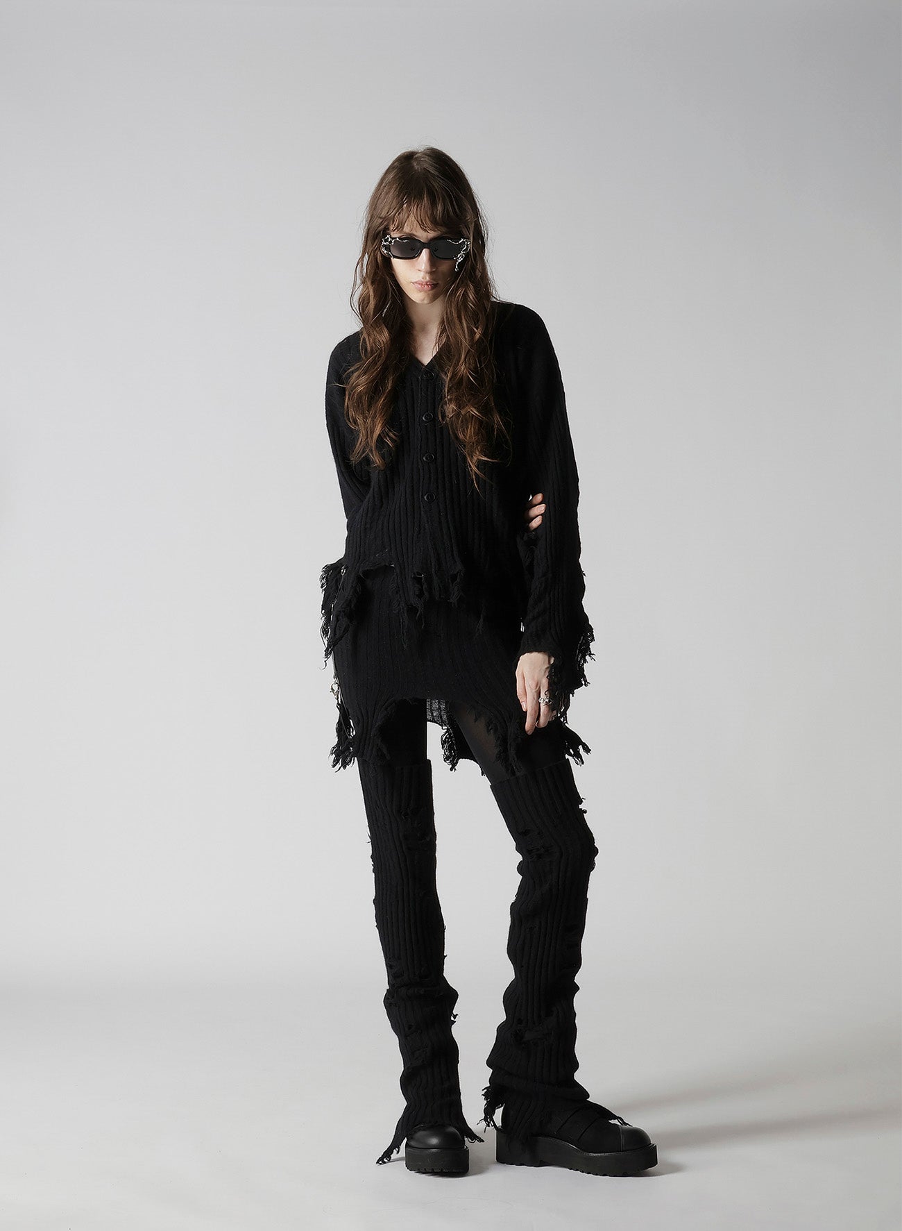 CRUSHED RIB CARDIGAN