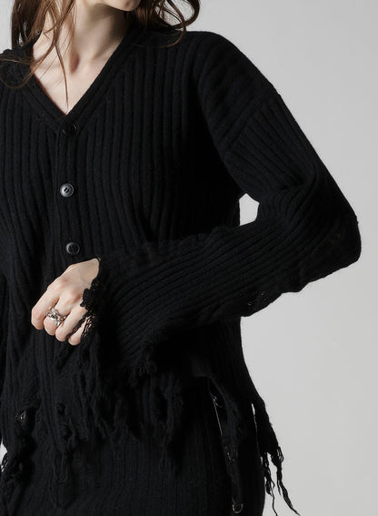 CRUSHED RIB CARDIGAN