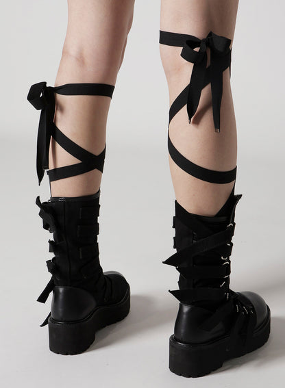 FLAT LOGO LACE-UP SOCKS