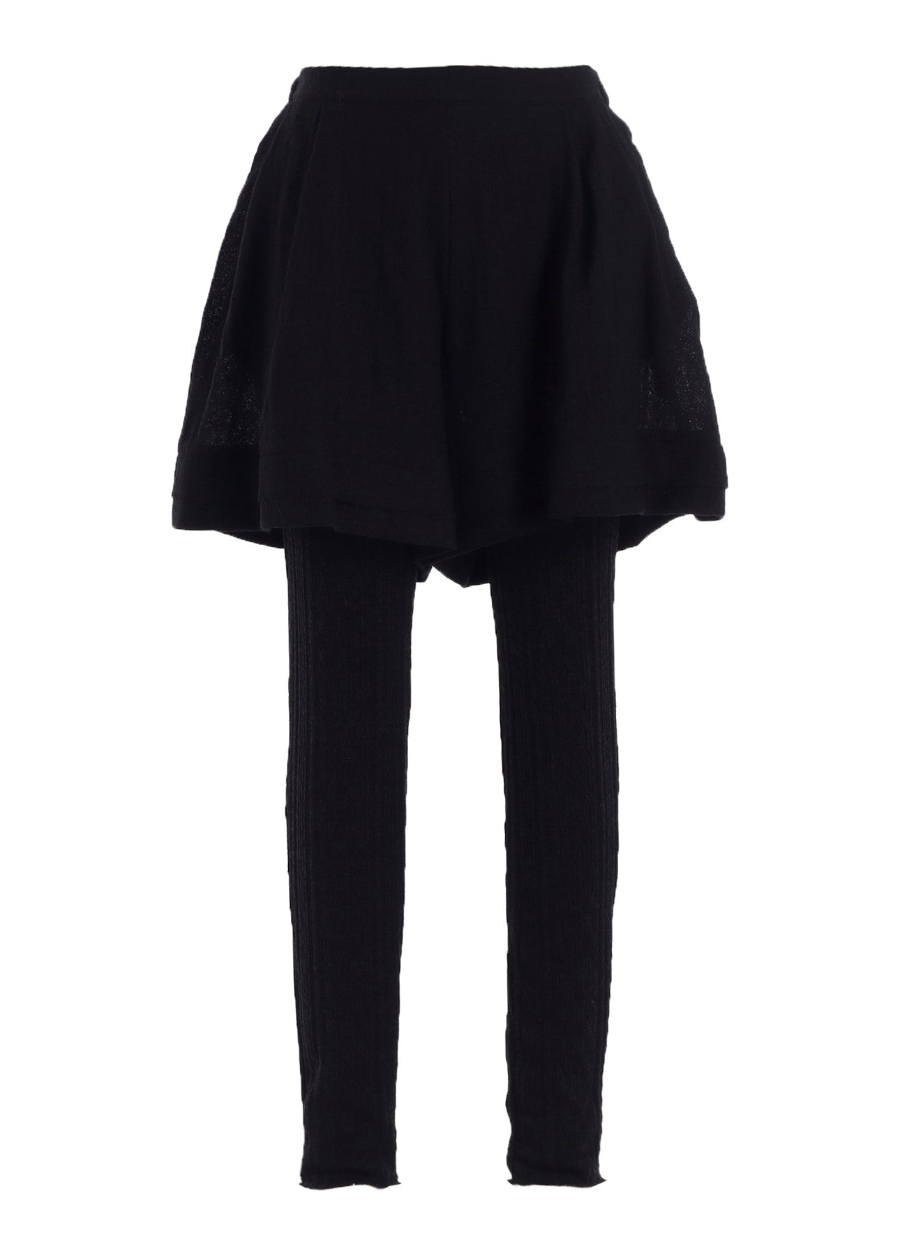 WOOL GAUZE LEGGINGS ATTACHED PANTS