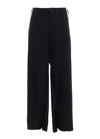 MILLED GABARDINE FRILLED PANTS