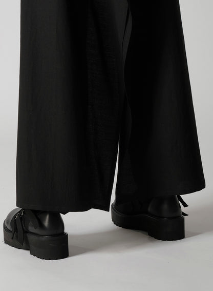 MILLED GABARDINE FRILLED PANTS
