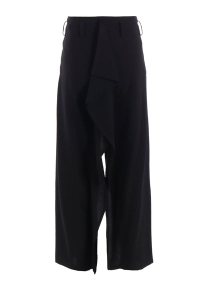 MILLED GABARDINE FRILLED PANTS