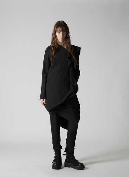 MILLED GABARDINE SLIT SLIM PANTS