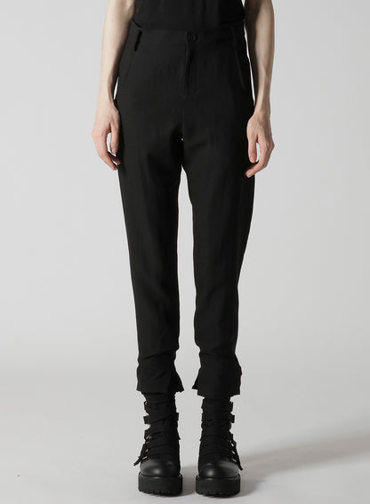 MILLED GABARDINE SLIT SLIM PANTS