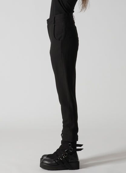 MILLED GABARDINE SLIT SLIM PANTS