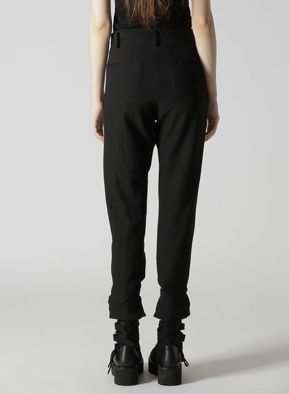 MILLED GABARDINE SLIT SLIM PANTS