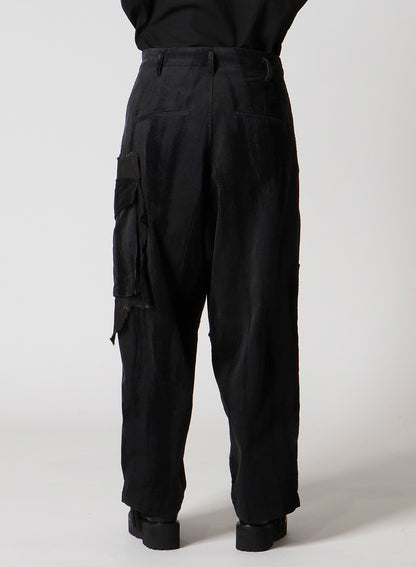 FAINT PRINTED CORDUROY TAB PANTS