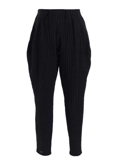 STRIPE GAUZE TUCK SLIM PNATS