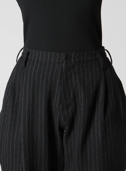STRIPE GAUZE TUCK SLIM PNATS