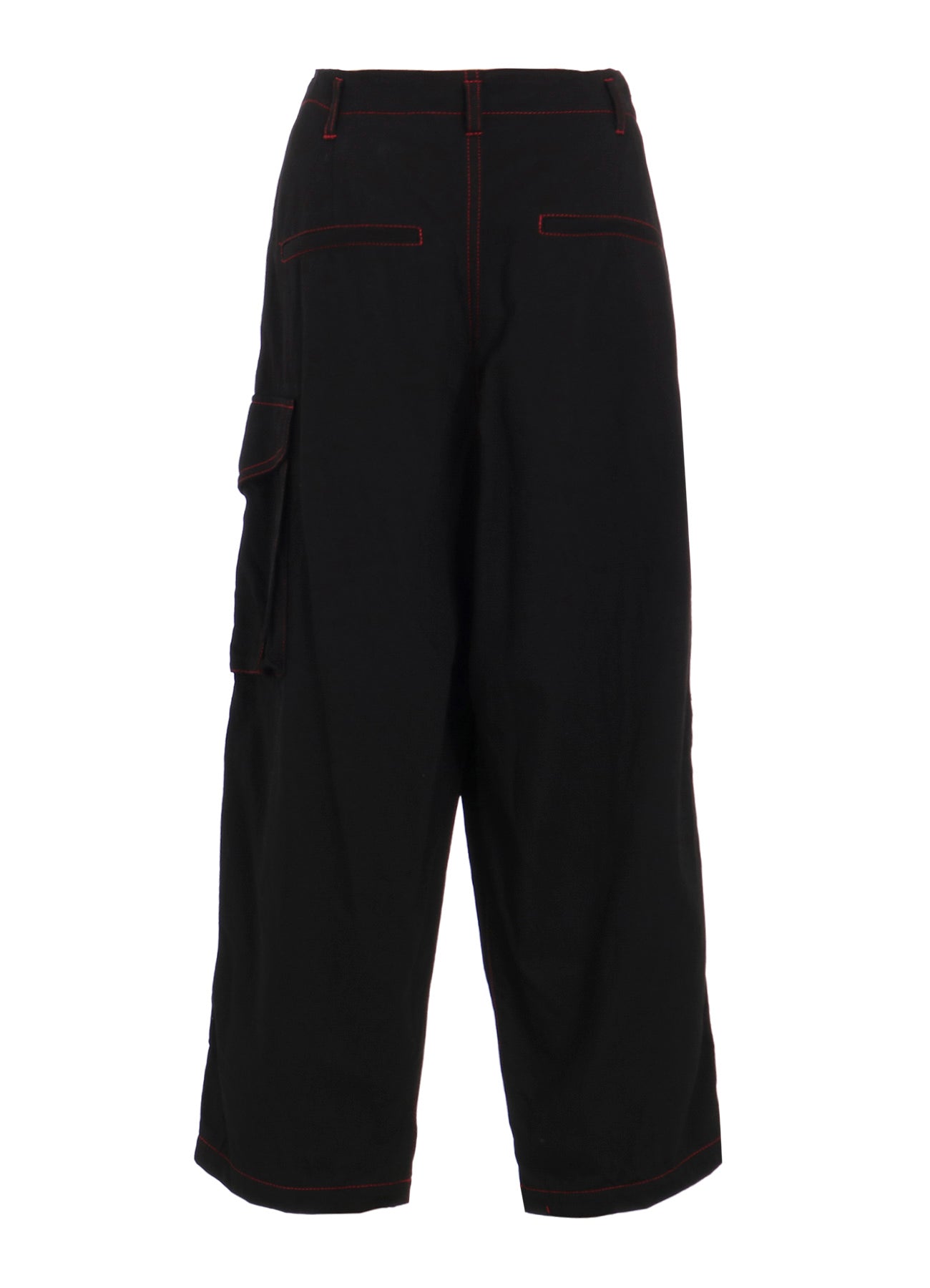 BLACK DENIM TAB PANTS