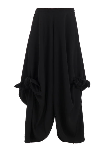 DOUBLE SATIN TIED PANTS A