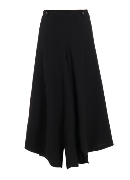DOUBLE SATIN WIDE PANTS WITH WAIST TAB A