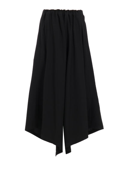 DOUBLE SATIN WIDE PANTS WITH WAIST TAB A
