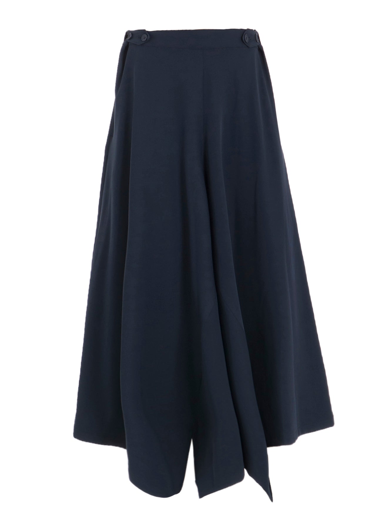 DOUBLE SATIN WIDE PANTS WITH WAIST TAB A