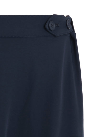 DOUBLE SATIN WIDE PANTS WITH WAIST TAB A