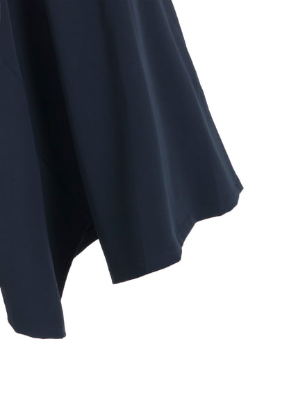 DOUBLE SATIN WIDE PANTS WITH WAIST TAB A