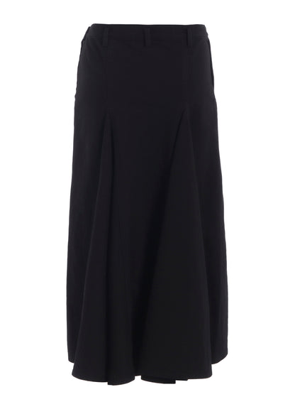 DAMEGED DENIM PANELED SKIRT