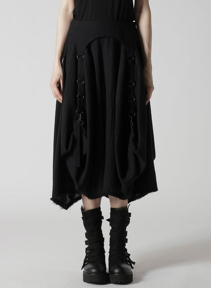 WOOL VIYELLA D RING SKIRT