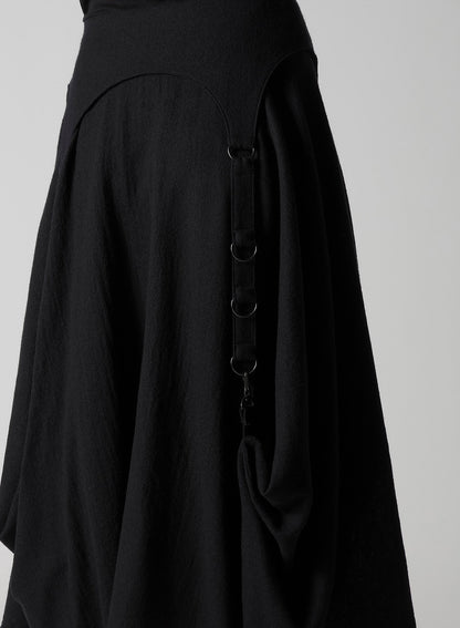WOOL VIYELLA D RING SKIRT