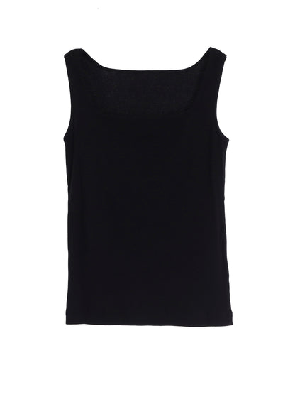 COTTON RAYON RIB CHINA COLLAR T-SHIRT