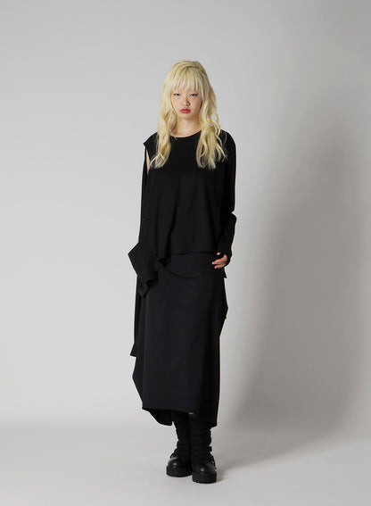 PLAIN STITCH 2WAY LONG SLEEVE T-SHIRT