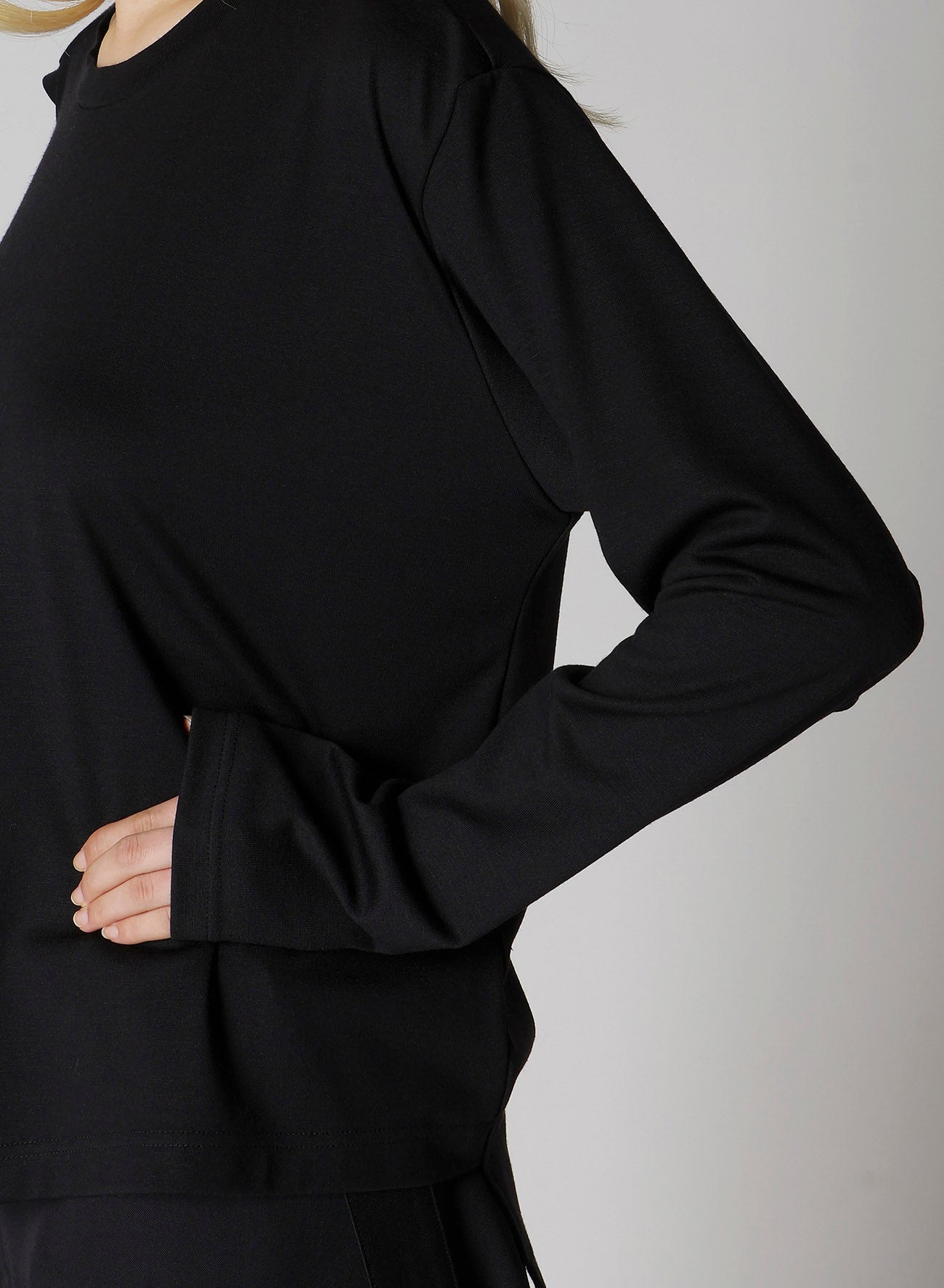 PLAIN STITCH 2WAY LONG SLEEVE T-SHIRT