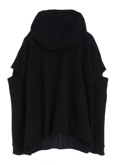 STAY TRUE PRINT LAYERED SHORT HOODIE