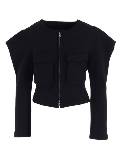 COTTON TIGHT FLEECE LINING SLEEVE PUFF JACKET