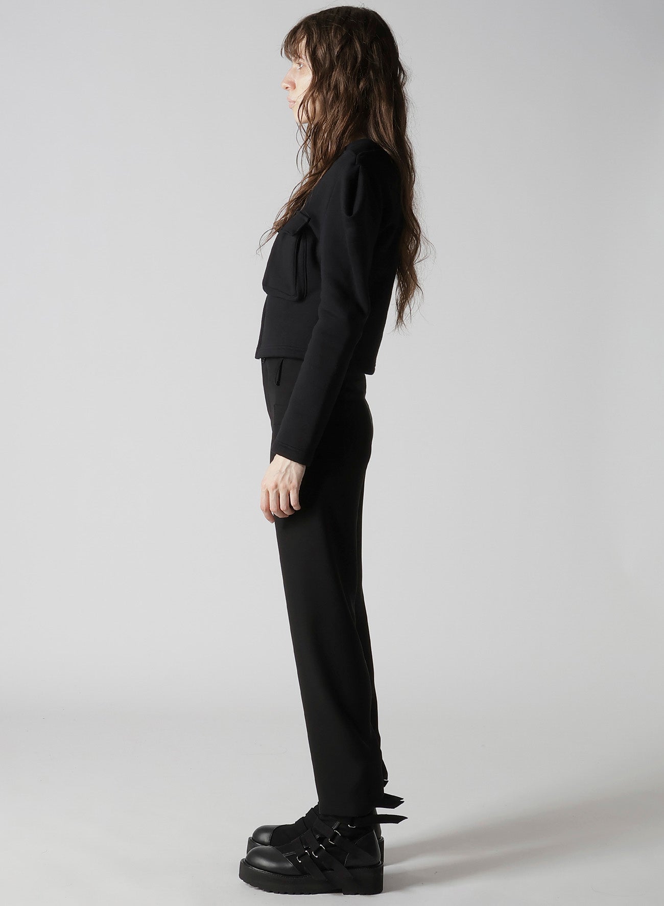 COTTON TIGHT FLEECE LINING SLEEVE PUFF JACKET