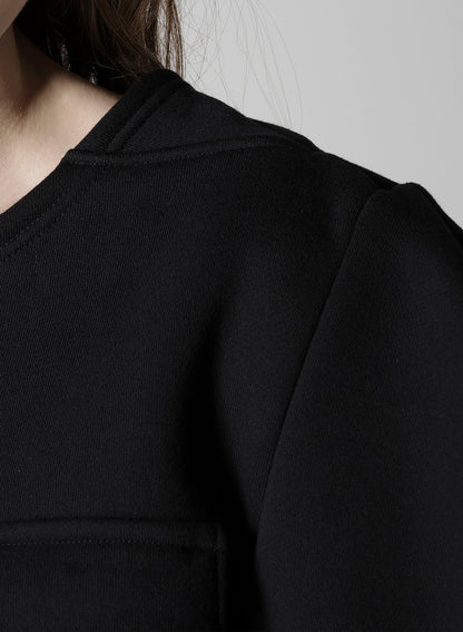 COTTON TIGHT FLEECE LINING SLEEVE PUFF JACKET
