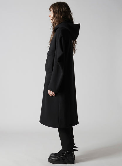 COTTON TIGHT FLEECE LINING SLEEVE PUFF LONG JACKET