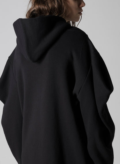 COTTON TIGHT FLEECE LINING SLEEVE PUFF LONG JACKET