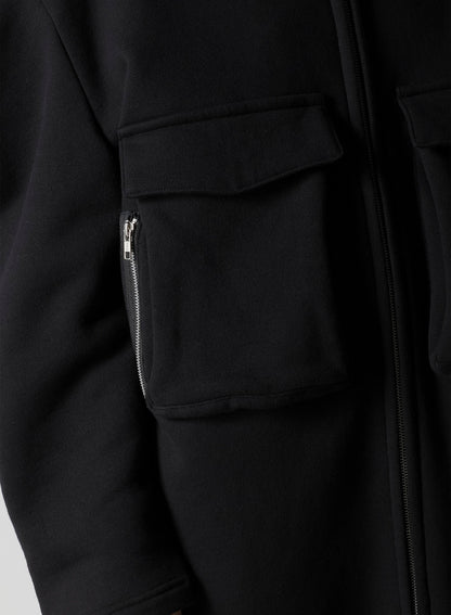 COTTON TIGHT FLEECE LINING SLEEVE PUFF LONG JACKET