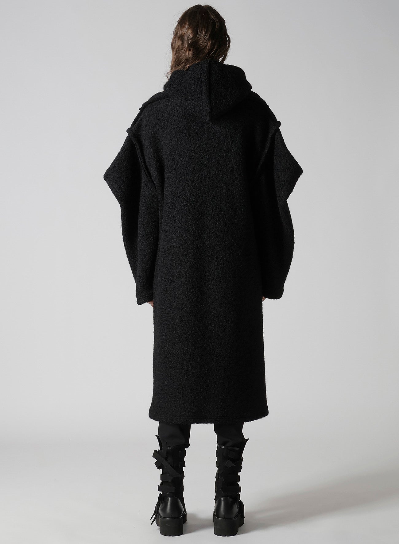 LOOP INLAY SLEEVE PUFF LONG JACKET
