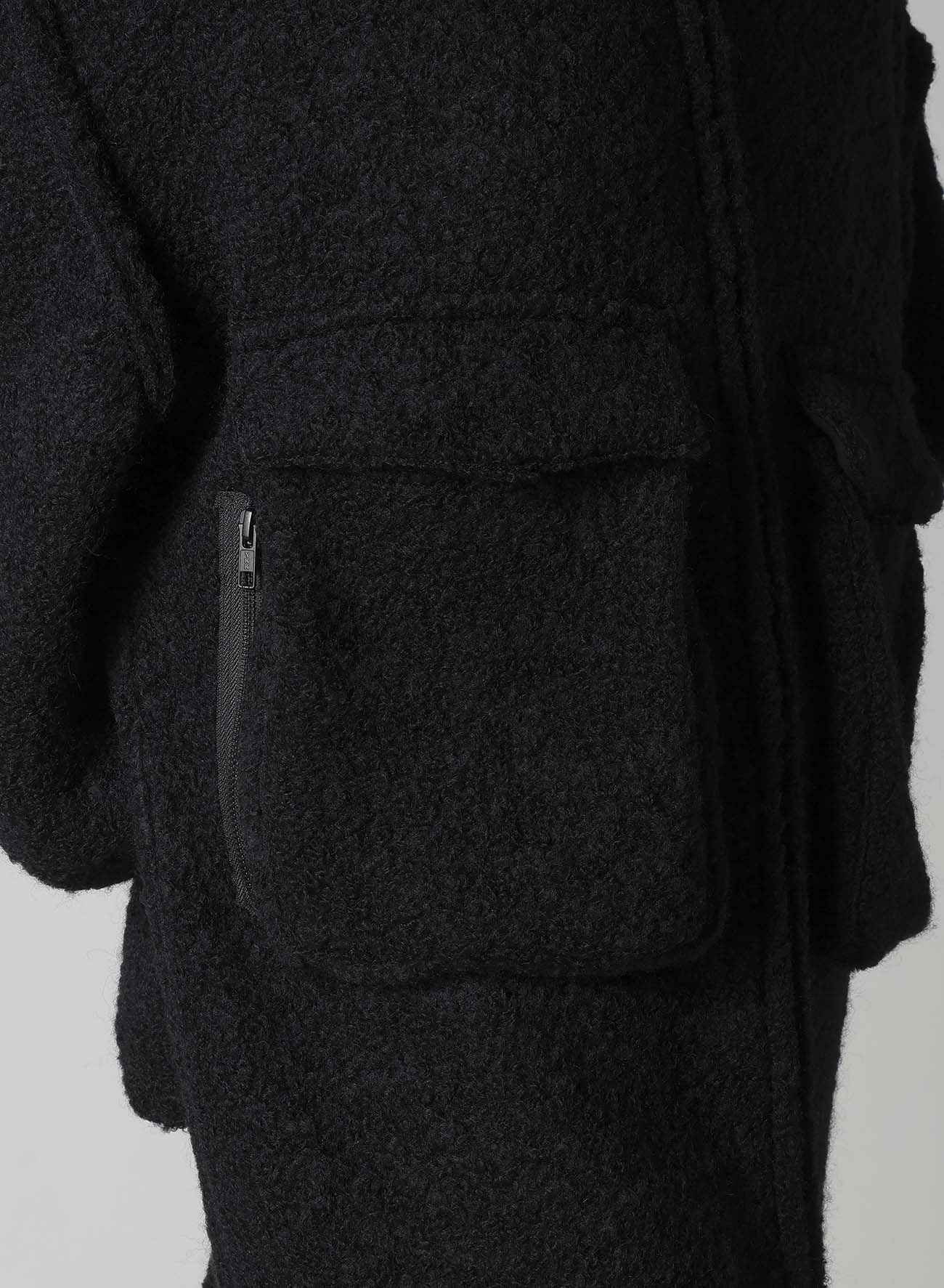 LOOP INLAY SLEEVE PUFF LONG JACKET