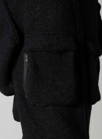 LOOP INLAY SLEEVE PUFF LONG JACKET