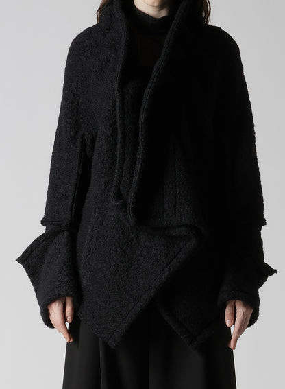 LOOP INLAY FRILLED COLLAR JACKET