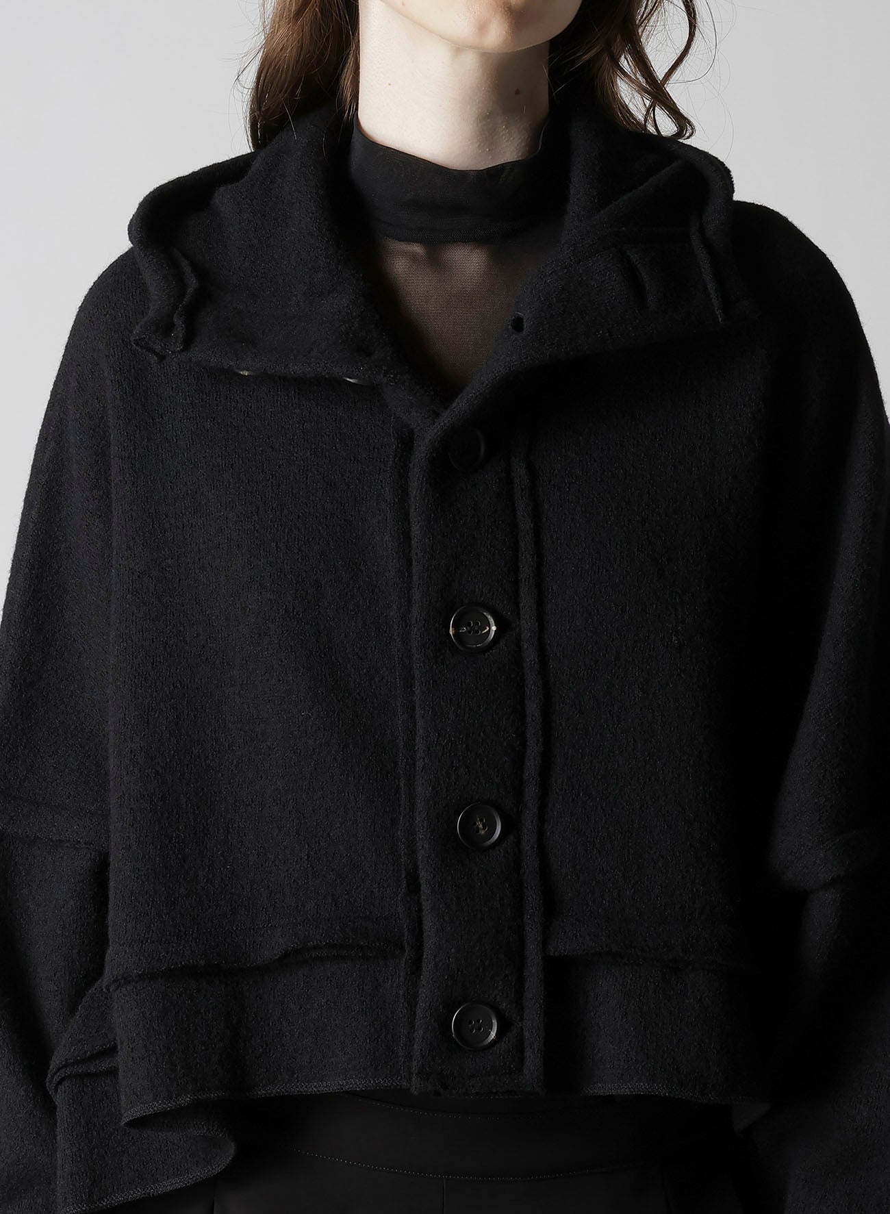 PLAIN STITCH SQUARE DESIGNED JACKET