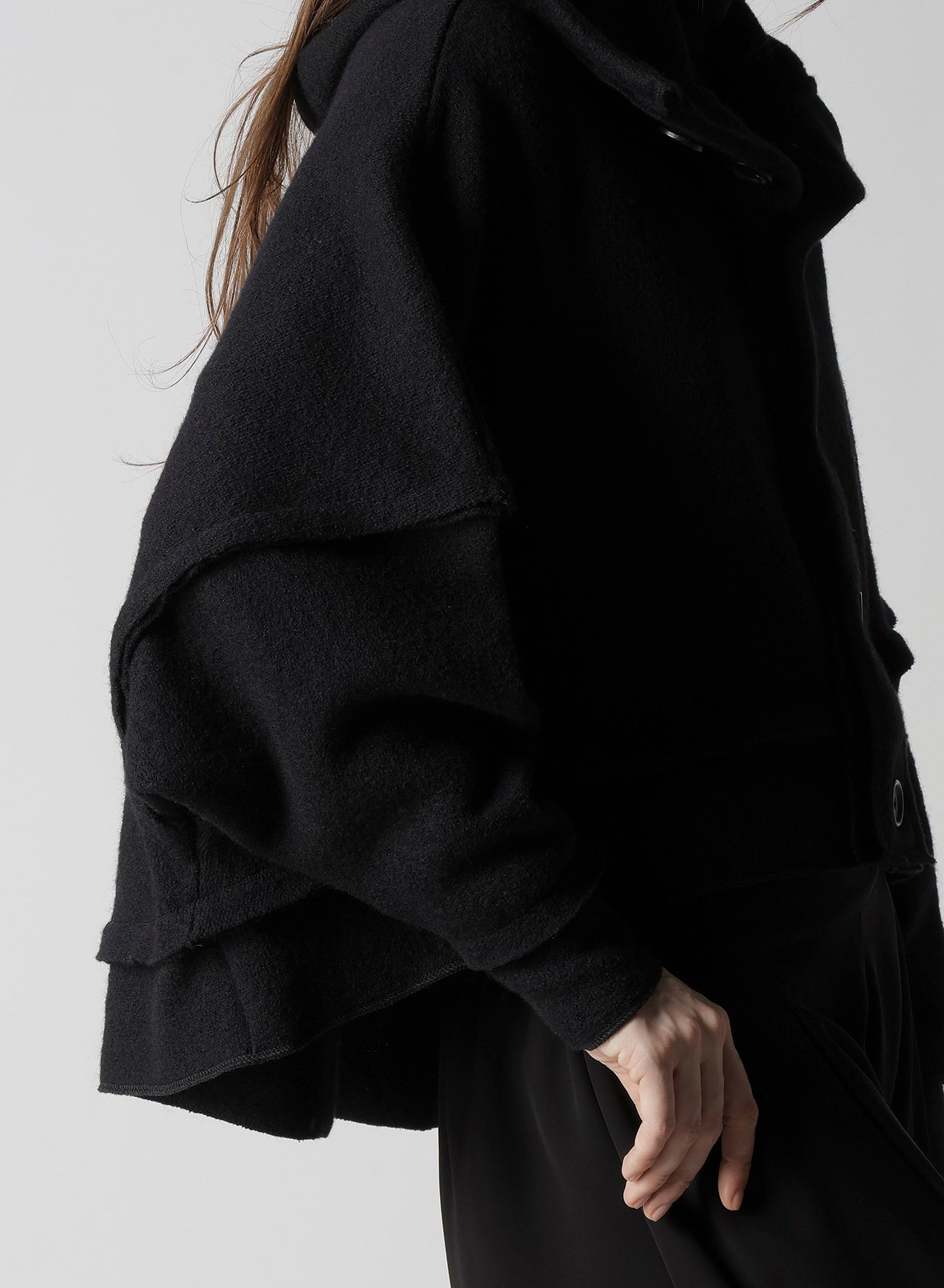 PLAIN STITCH SQUARE DESIGNED JACKET