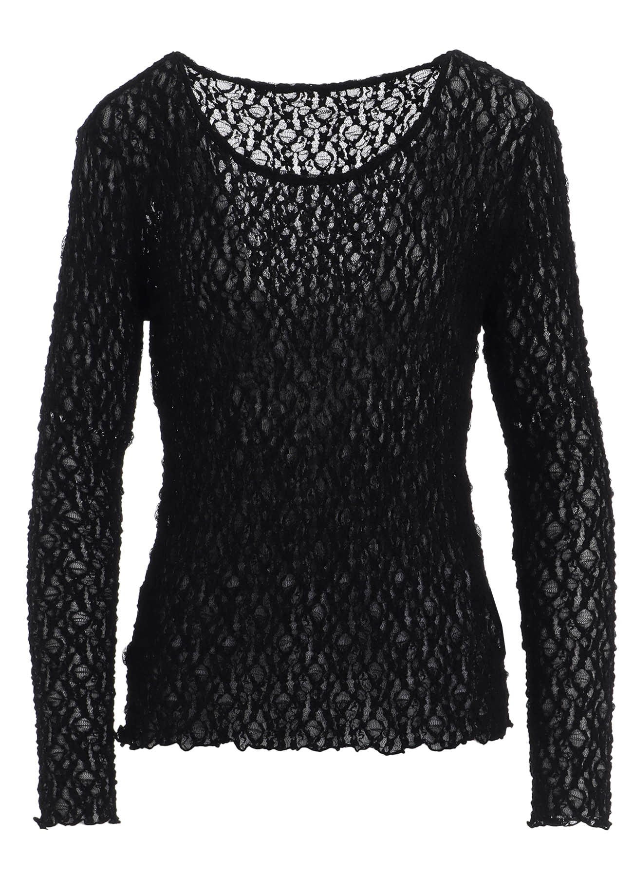 FLOWER SHIRRING LONG T-SHIRT