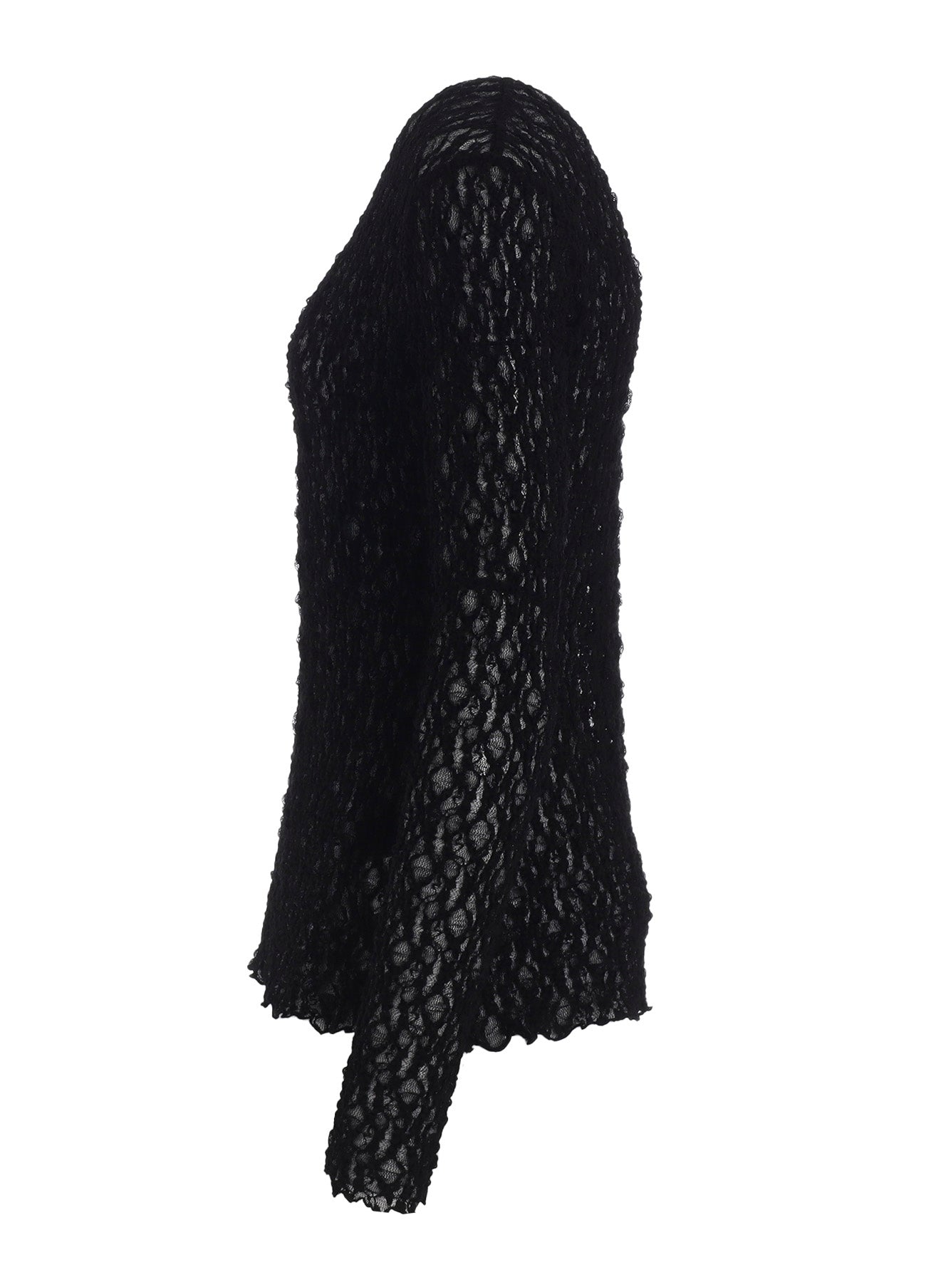 FLOWER SHIRRING LONG T-SHIRT