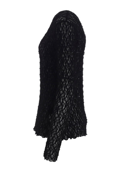 FLOWER SHIRRING LONG T-SHIRT