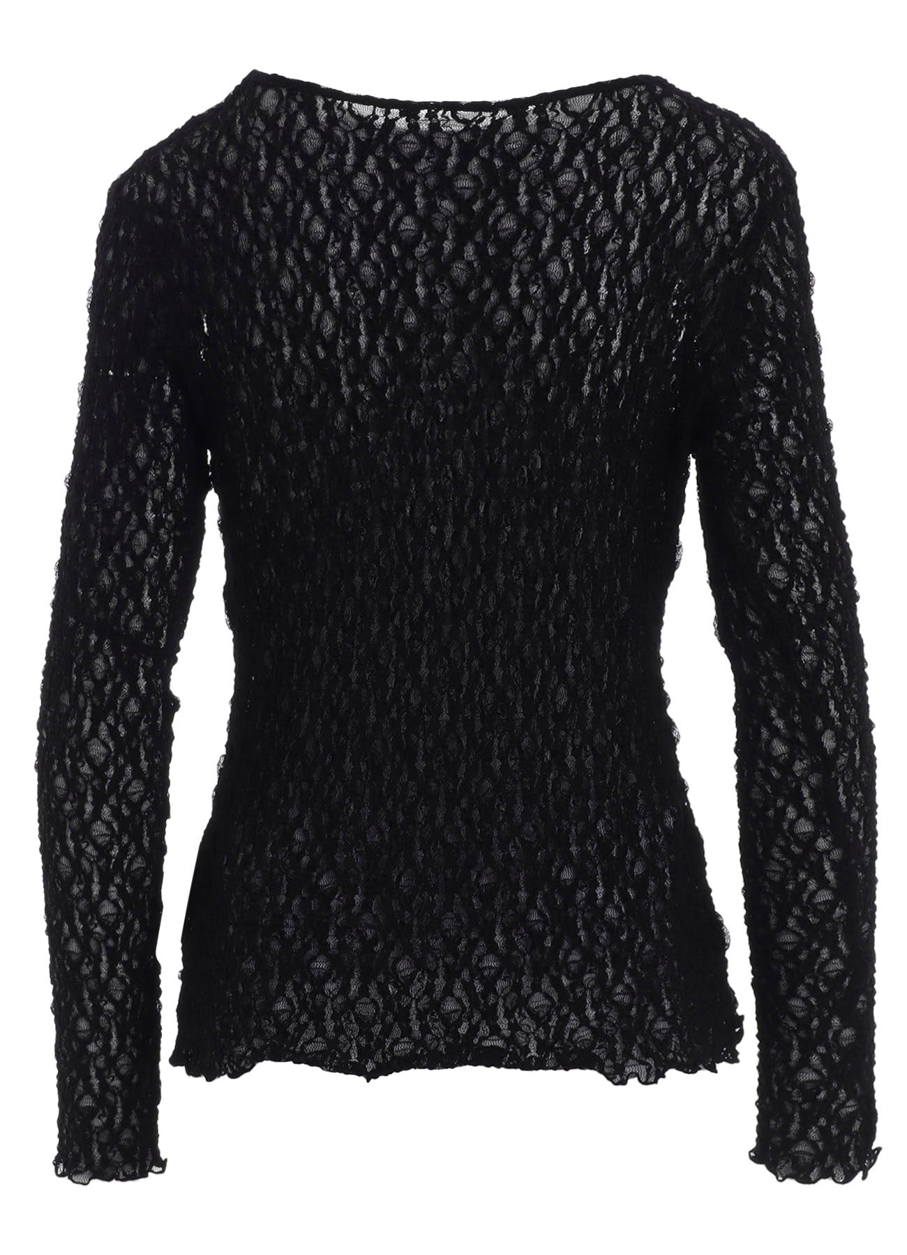 FLOWER SHIRRING LONG T-SHIRT