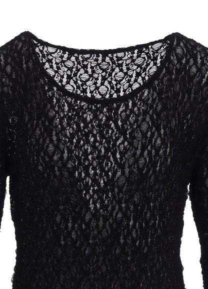 FLOWER SHIRRING LONG T-SHIRT
