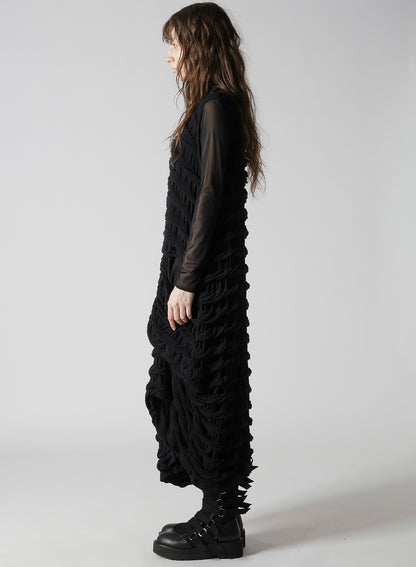 TWIST JACQUARD POCKET TUCK DRESS