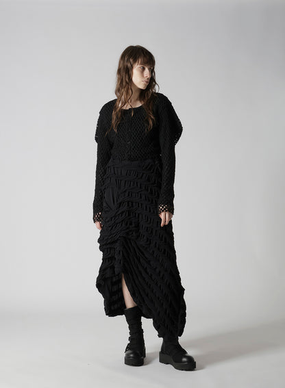 TWIST JACQUARD IRREGULAR HEM SKIRT