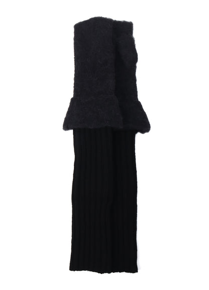 BRUSHED ALPACA LONG ARM MITTEN