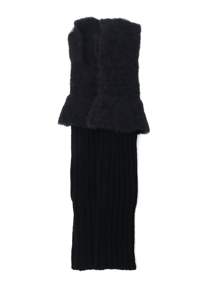 BRUSHED ALPACA LONG ARM MITTEN