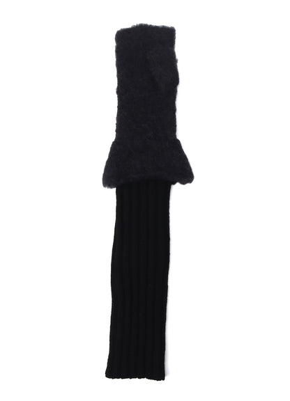 BRUSHED ALPACA LONG ARM MITTEN